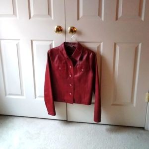 Red leather jacket